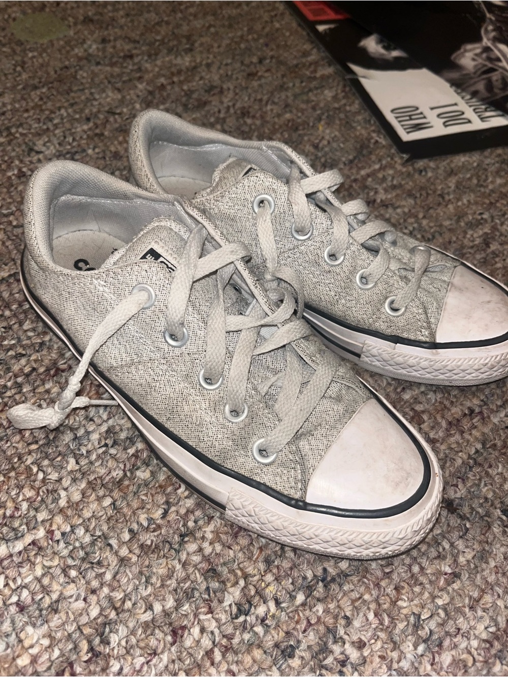 Woman’s Low-Top Canvas Sneakers in Light Gray